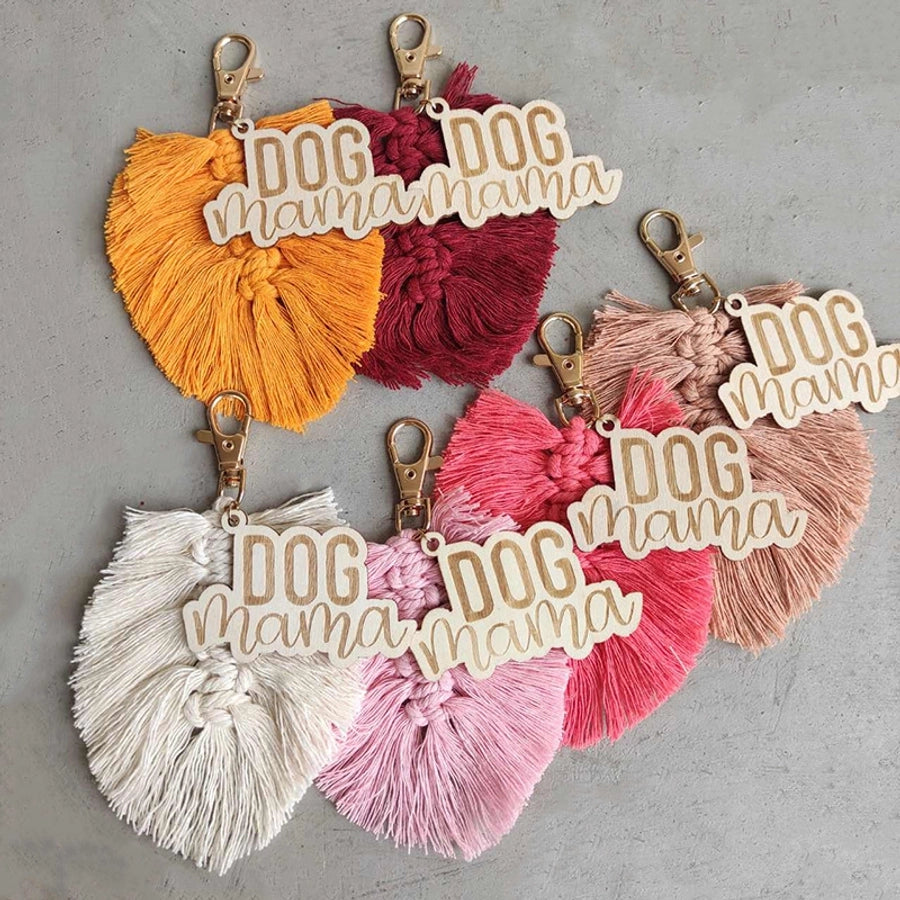 Dog Mama Tassel keychain