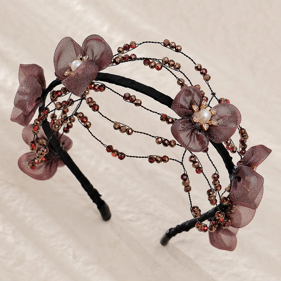 Flower Crystal Hair Band