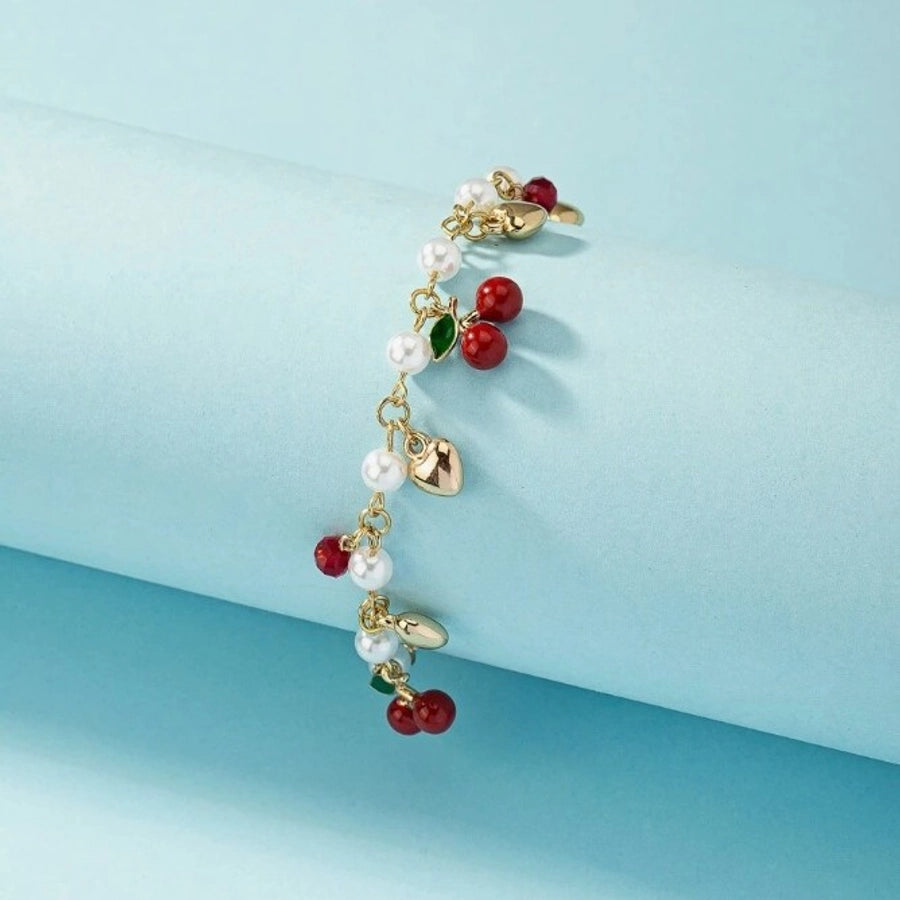 Cherries & Hearts Bracelet