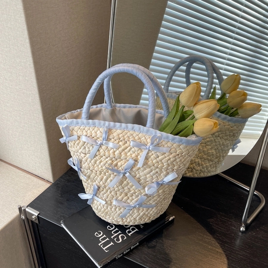 Bow Knot Weave Bucket bag