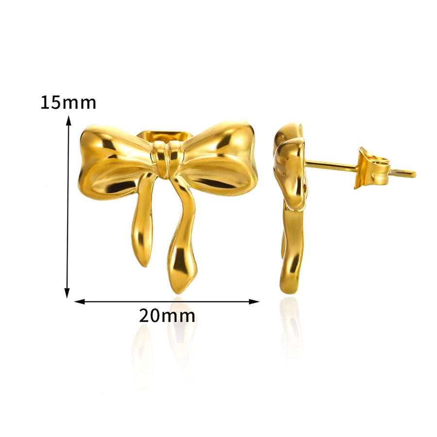 Bow Stainless Steel Ear Studs