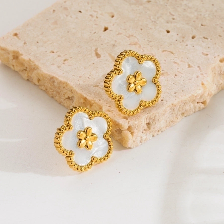 Sweet Flower Earrings (18K Gold Plated)