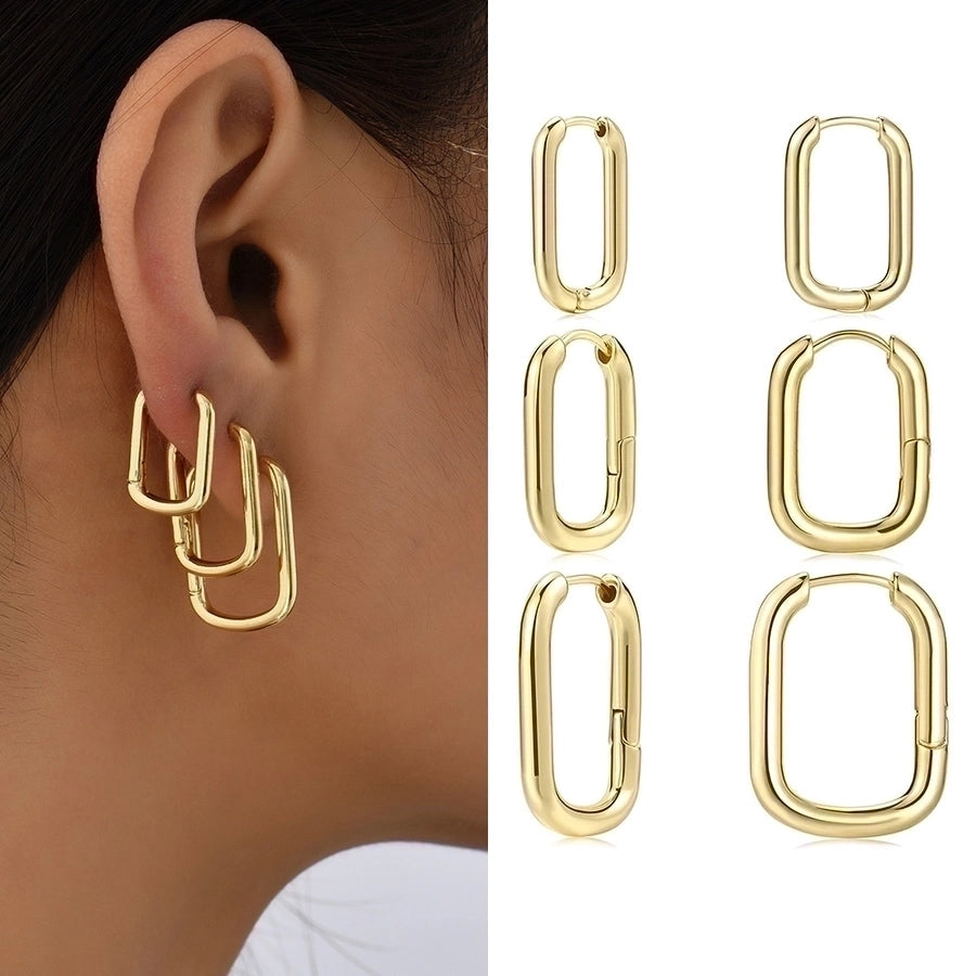 Shape Hoop Earings-1 pair