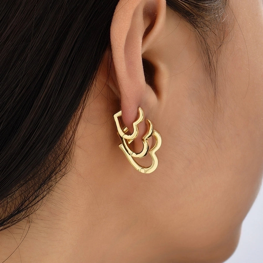 Shape Hoop Earings-1 pair