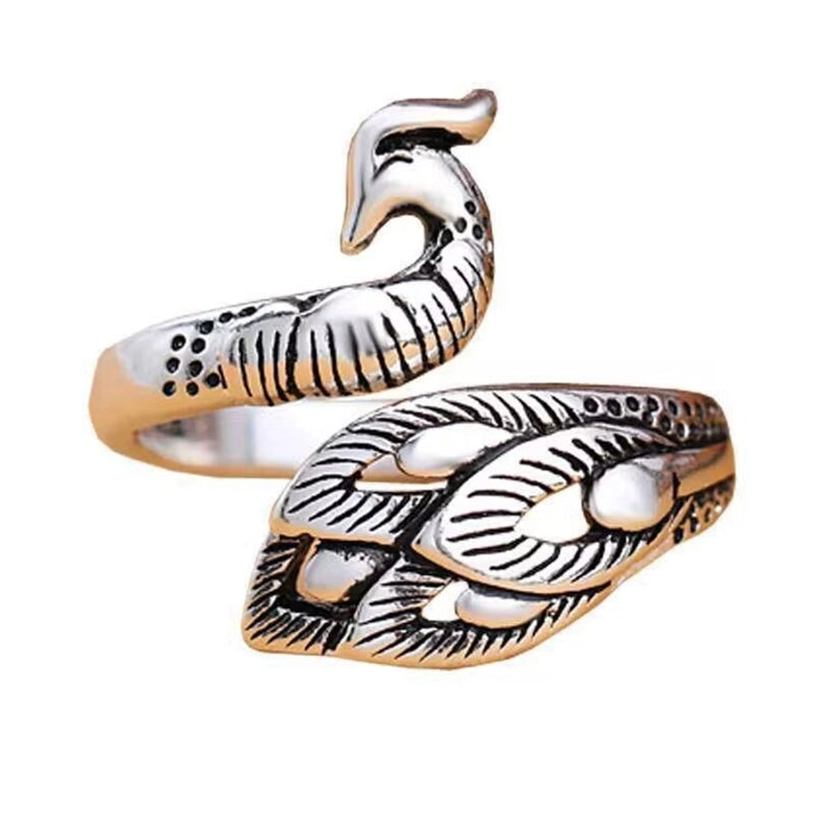 hot sale  hook line geometric cat ring opening adjustable animal ring knitted jewelry with line