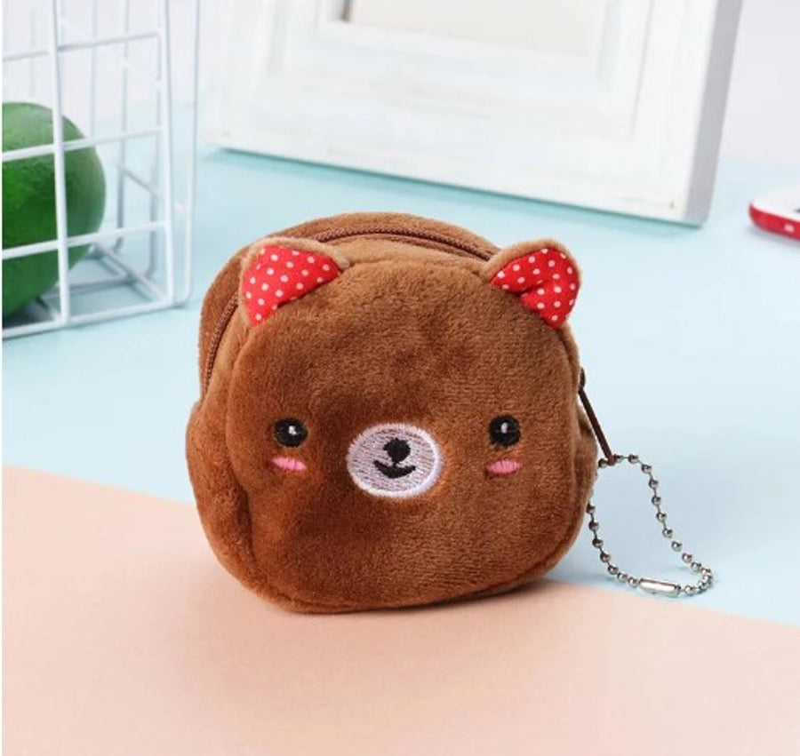 Plush zip pouch