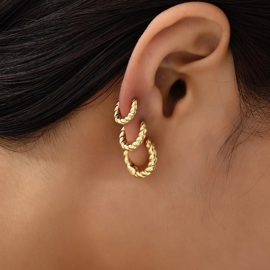 Shape Hoop Earings-1 pair