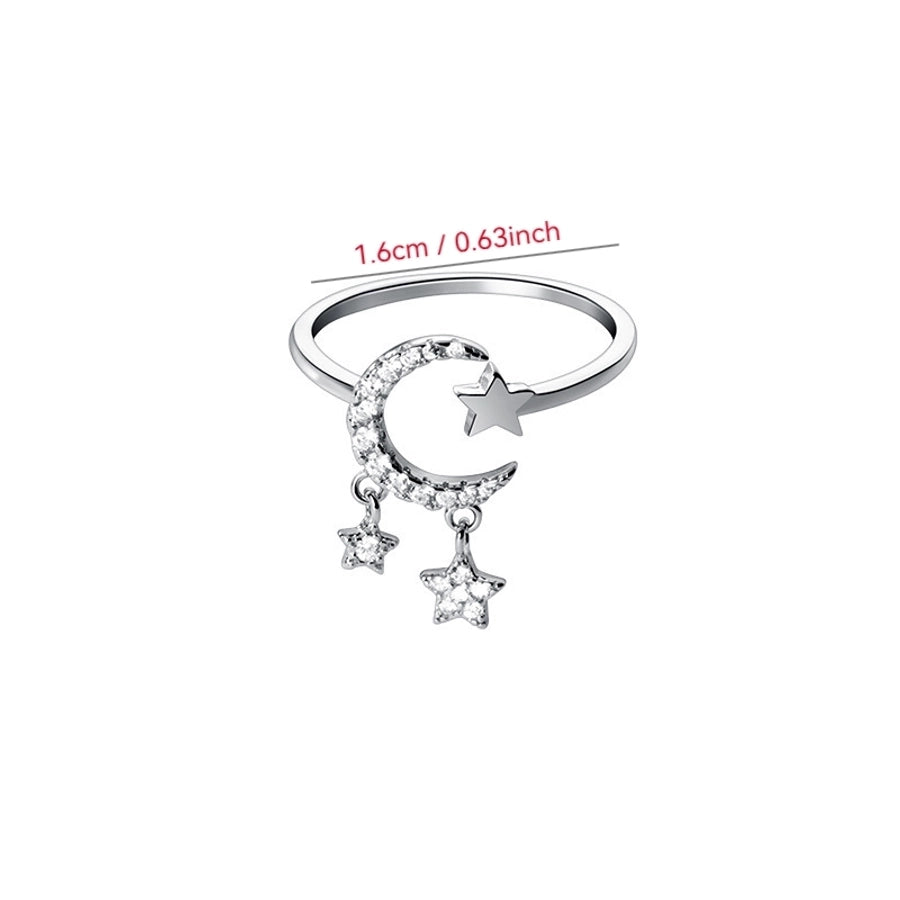 Star Moon Ring (925 Sterling Silver)