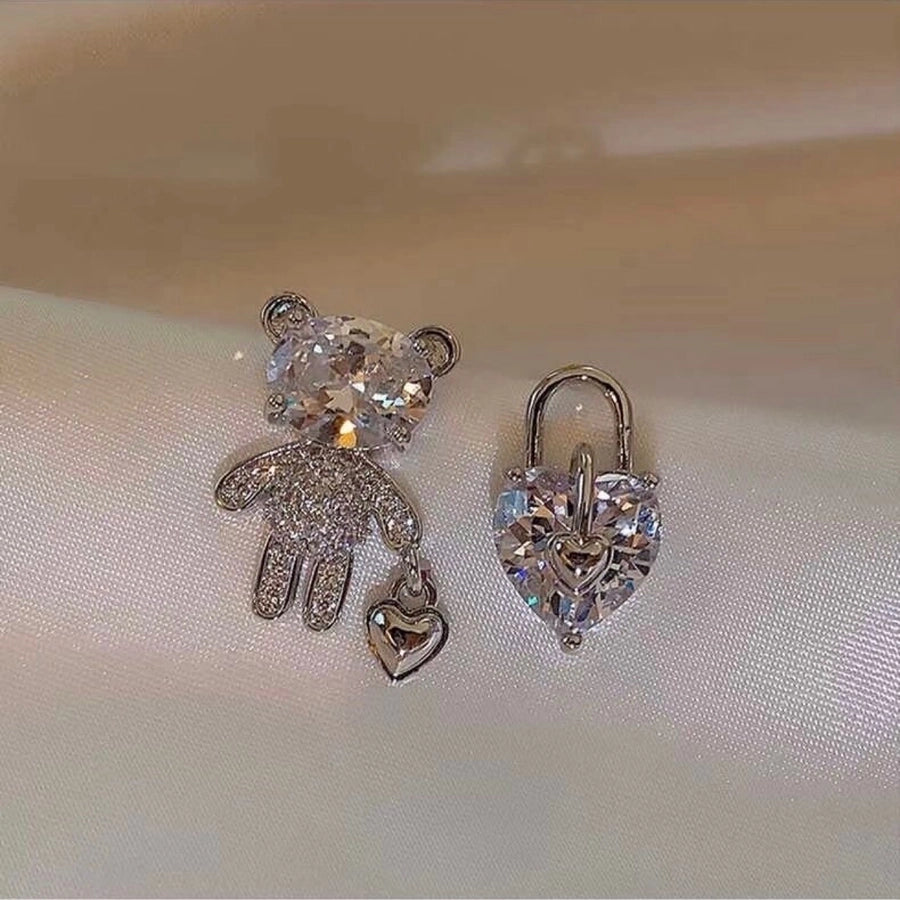 Bear and Heart Studs