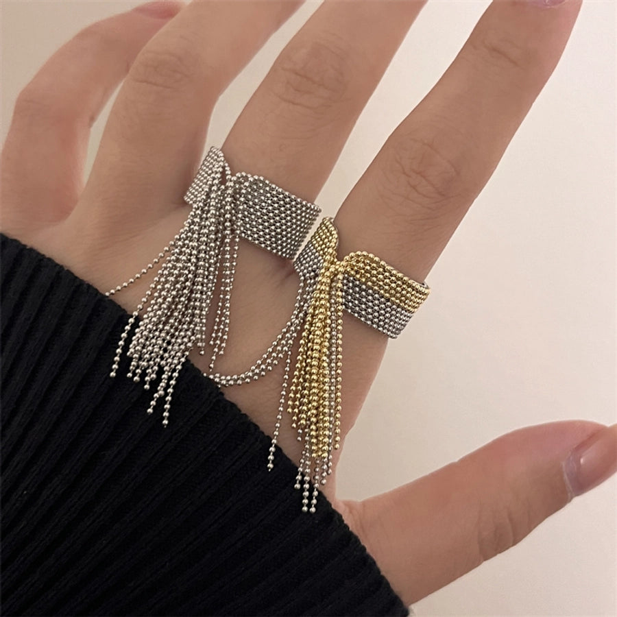 Retro Tassel Open Rings