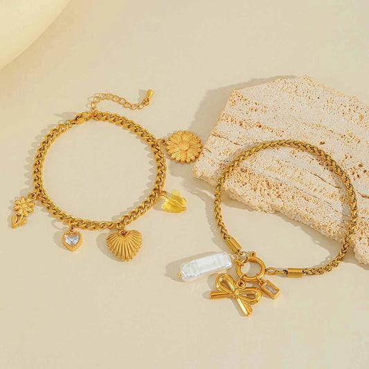 Bow Chain Bracelet (18K Gold Plated)