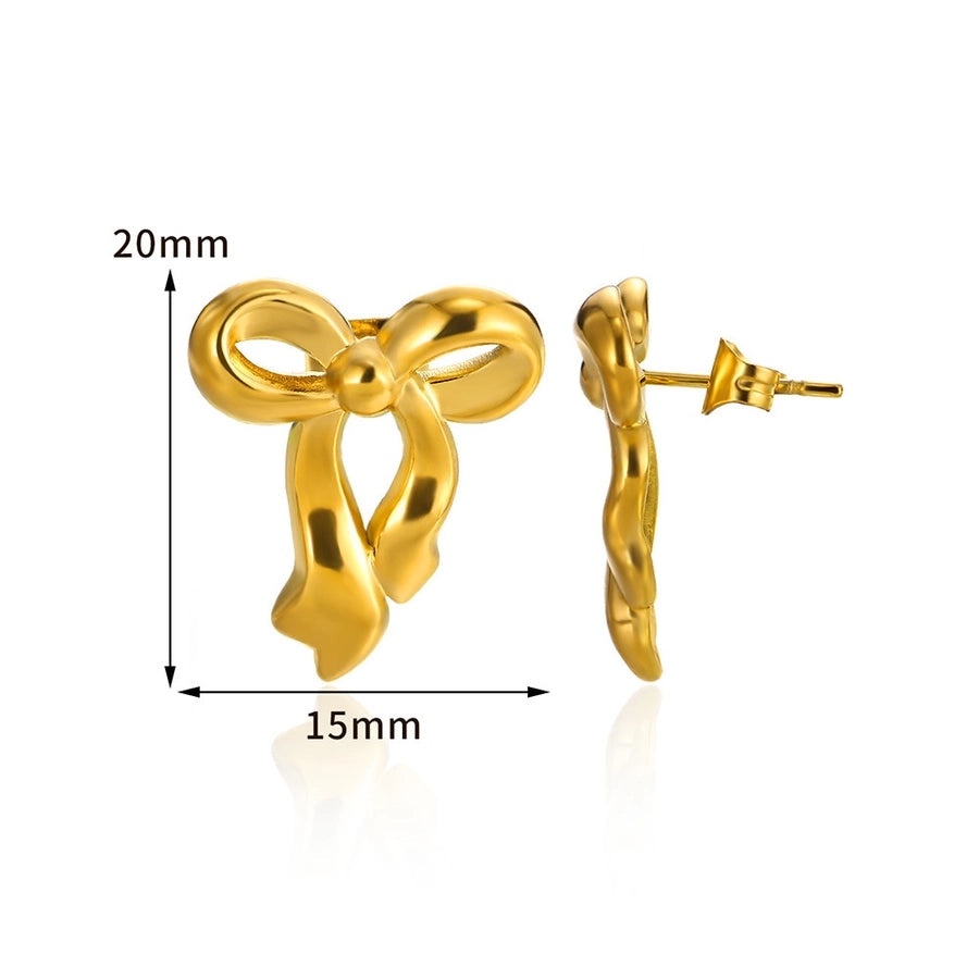 Bow Stainless Steel Ear Studs