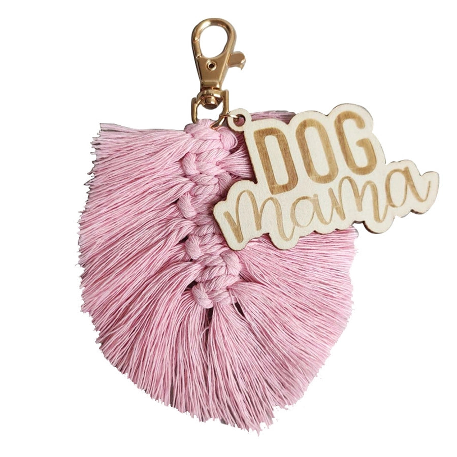 Dog Mama Tassel keychain