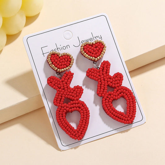 X Love Drop Earrings