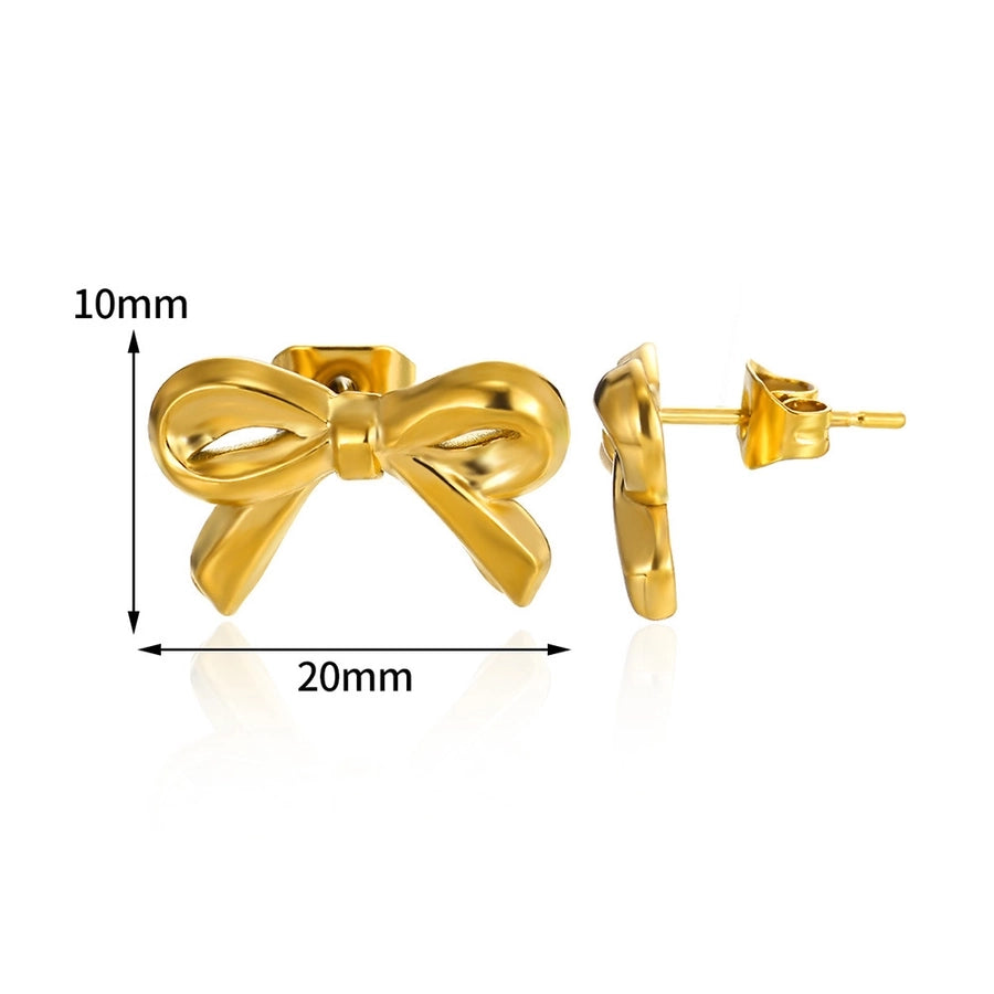 Bow Stainless Steel Ear Studs