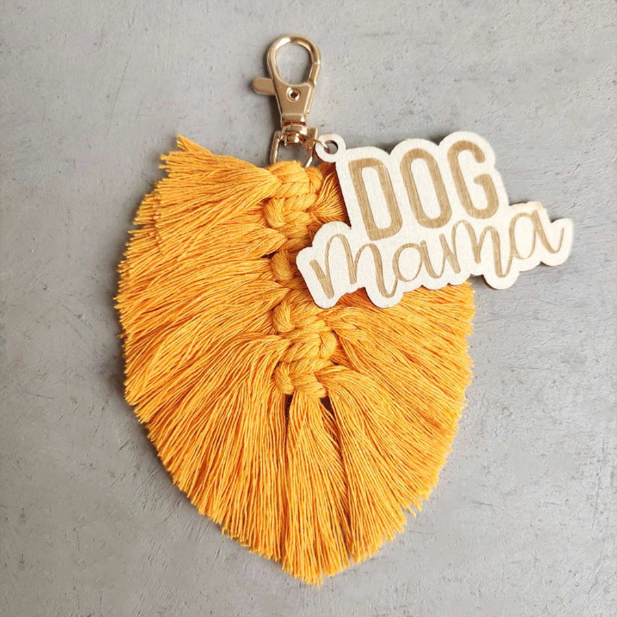 Dog Mama Tassel keychain