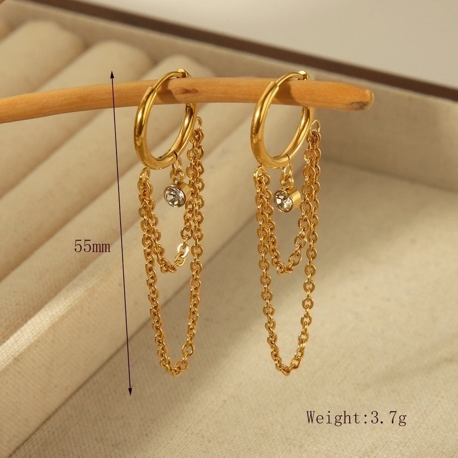 Tassel Chain Drop Earrings