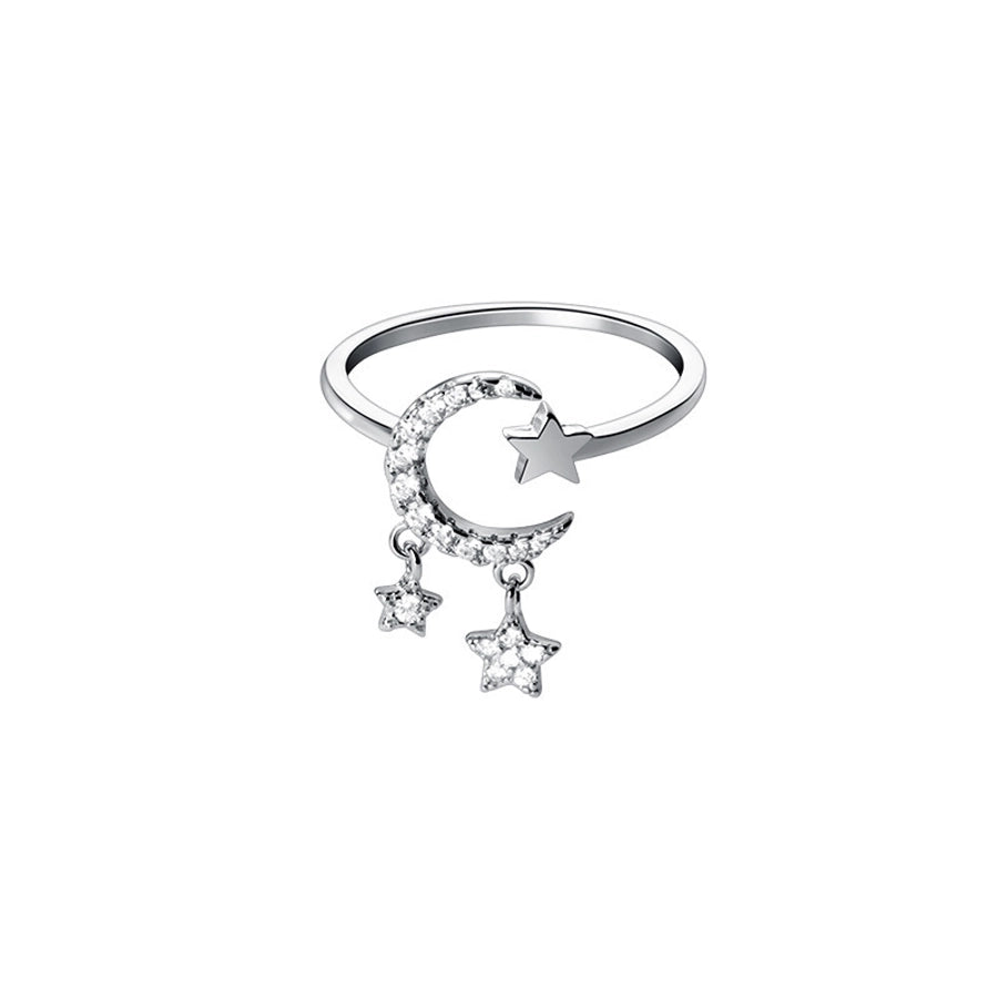 Star Moon Ring (925 Sterling Silver)