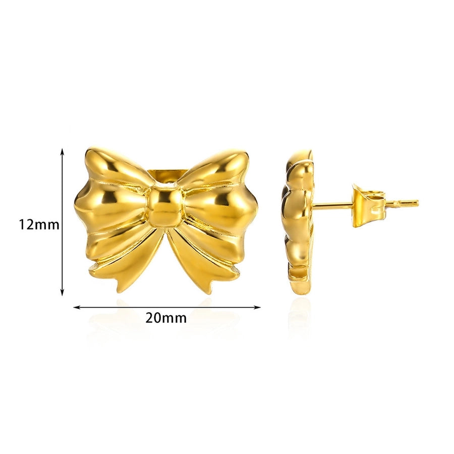 Bow Stainless Steel Ear Studs