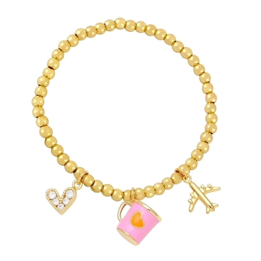 Cup heart  bead bracelet