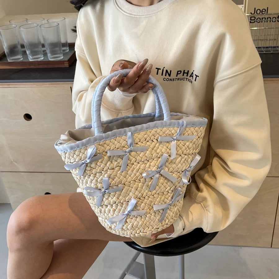 Bow Knot Weave Bucket bag