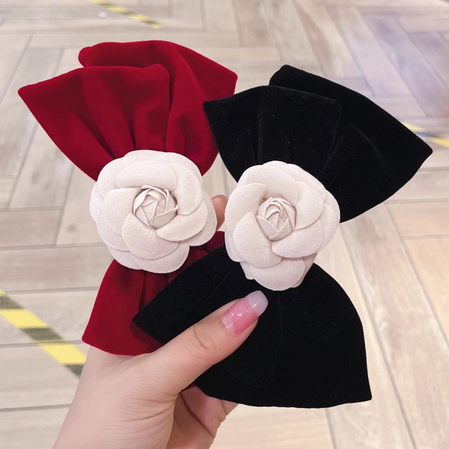 Camellia bowknot hair clip