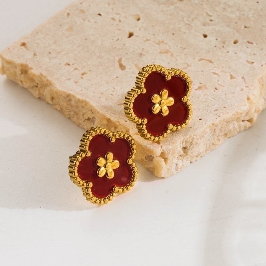 Sweet Flower Earrings (18K Gold Plated)