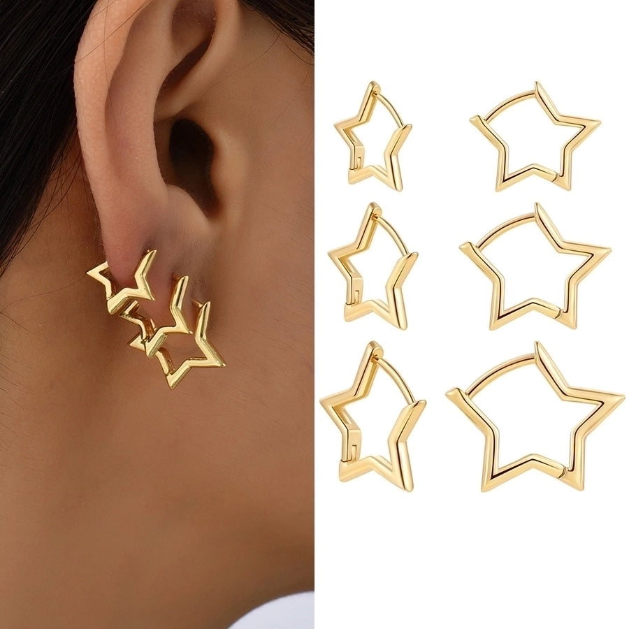 Shape Hoop Earings-1 pair