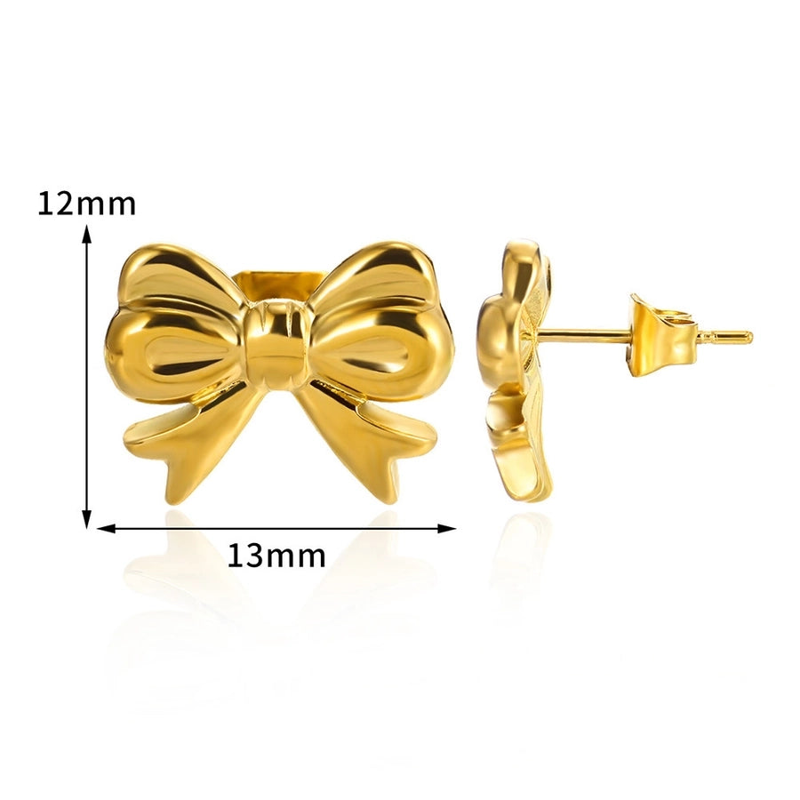 Bow Stainless Steel Ear Studs