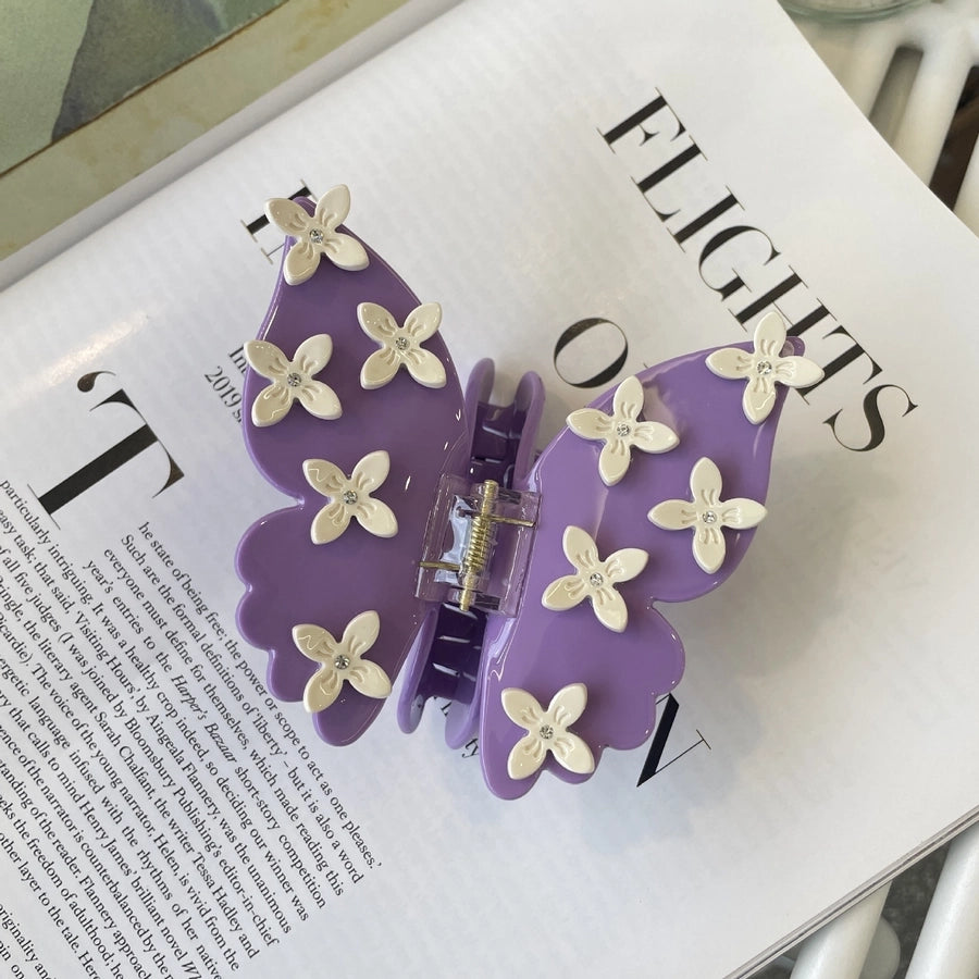 Flower butterfly hairclip