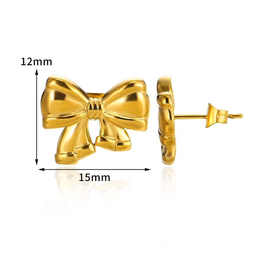 Bow Stainless Steel Ear Studs