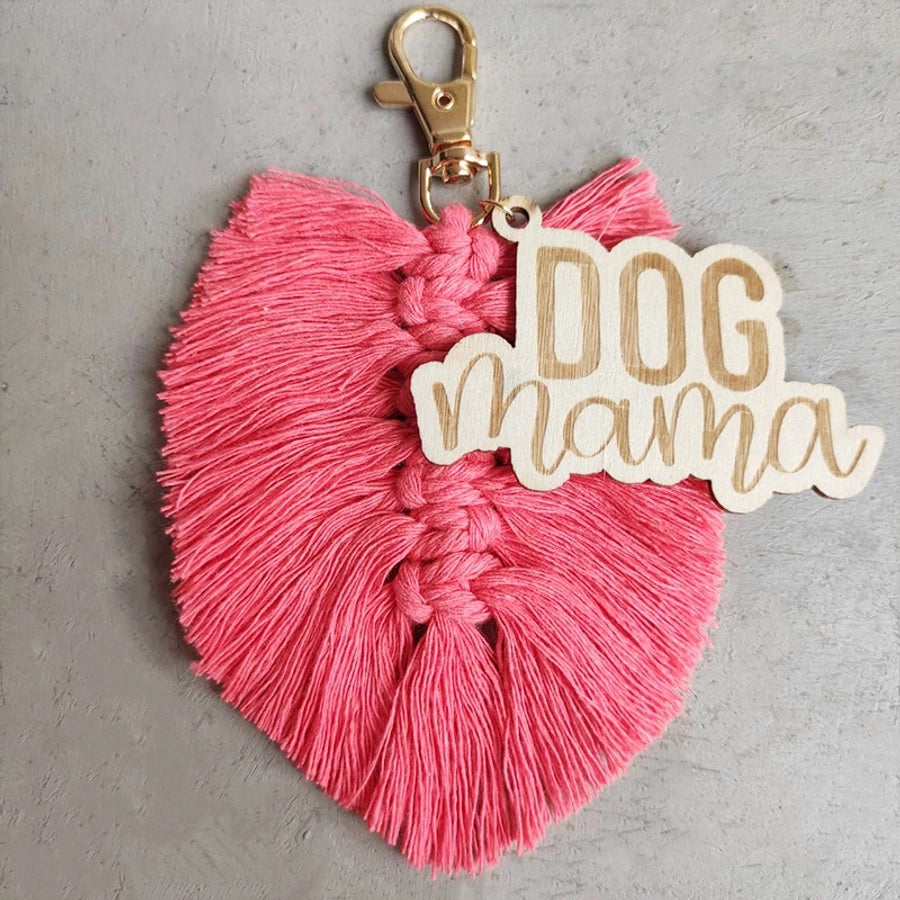 Dog Mama Tassel keychain