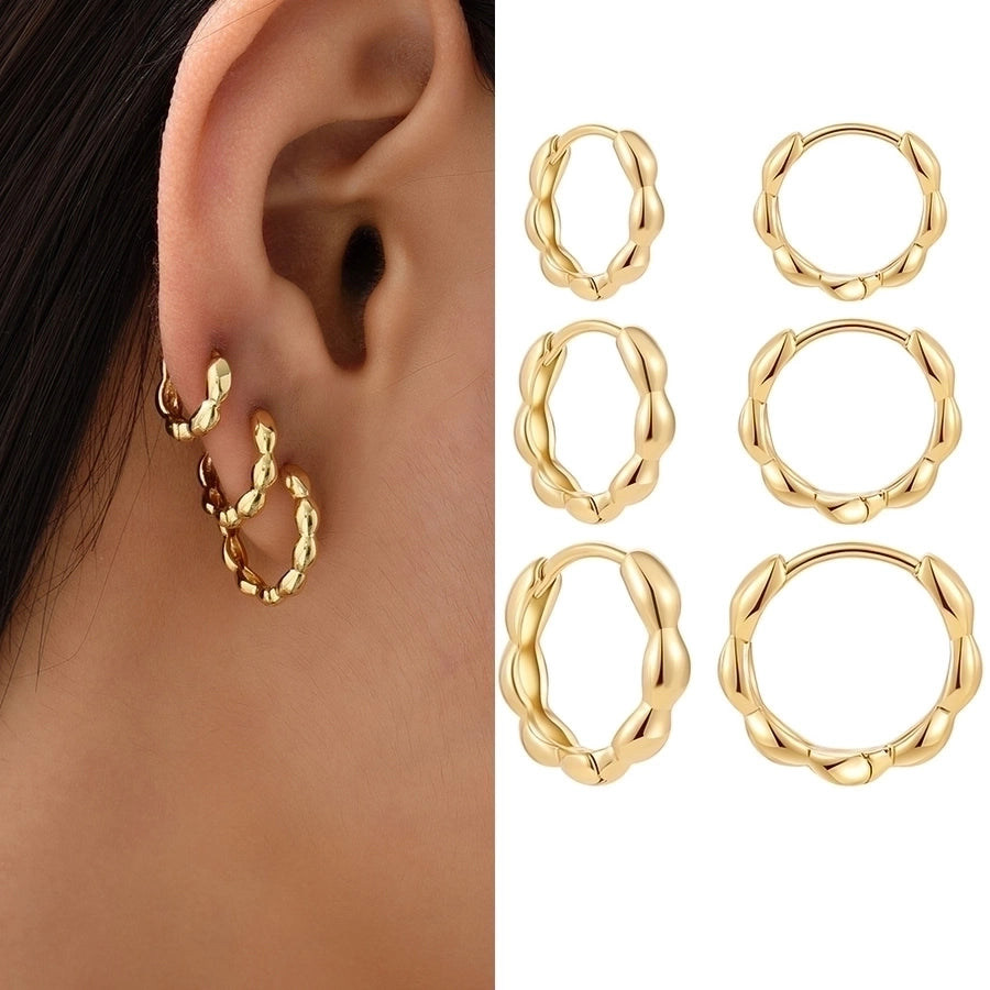 Shape Hoop Earings-1 pair