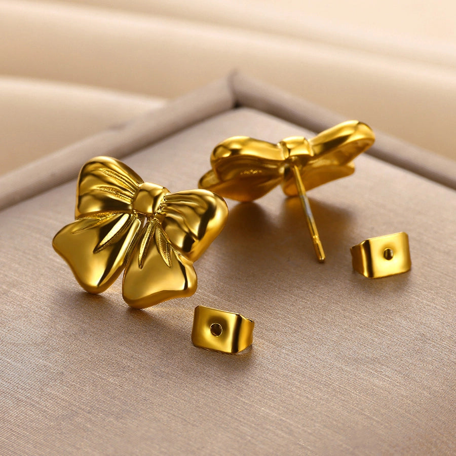 Bow Stainless Steel Ear Studs