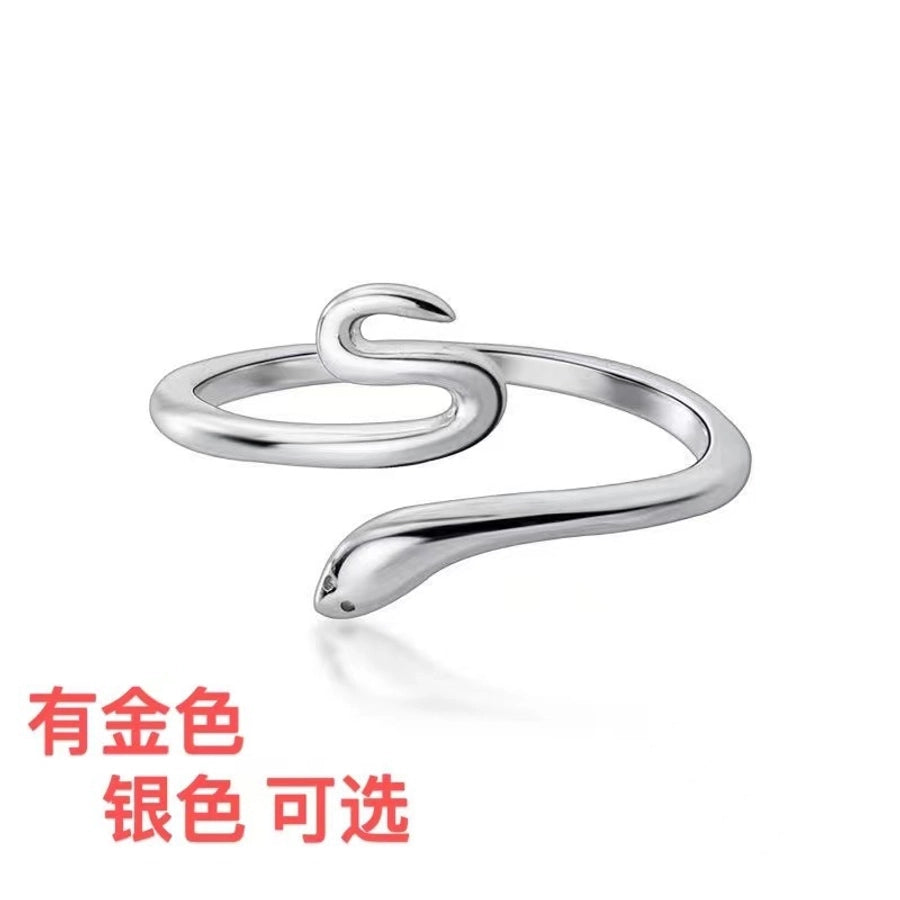 hot sale  hook line geometric cat ring opening adjustable animal ring knitted jewelry with line