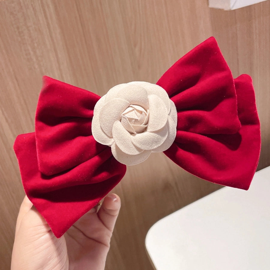 Camellia bowknot hair clip