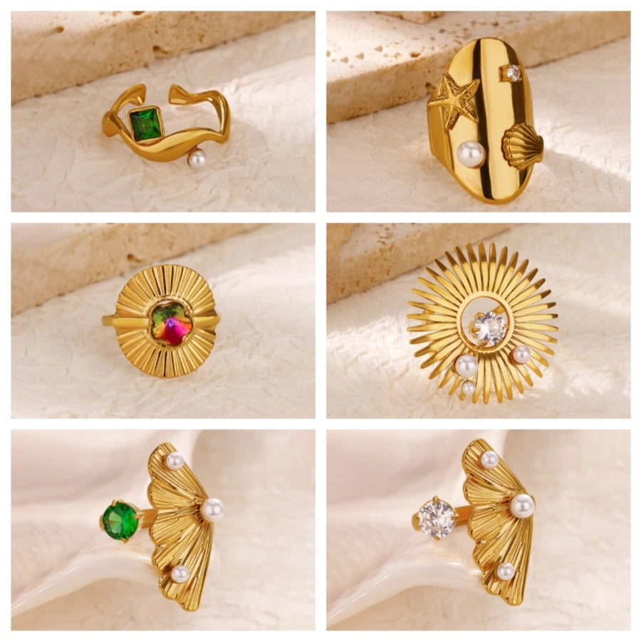 Scallop Open Rings