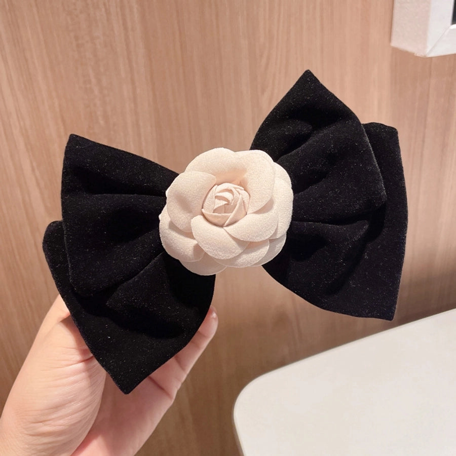 Camellia bowknot hair clip