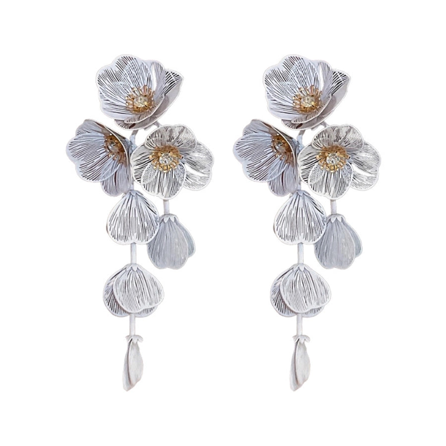 Flower Petal Tassel Earrings