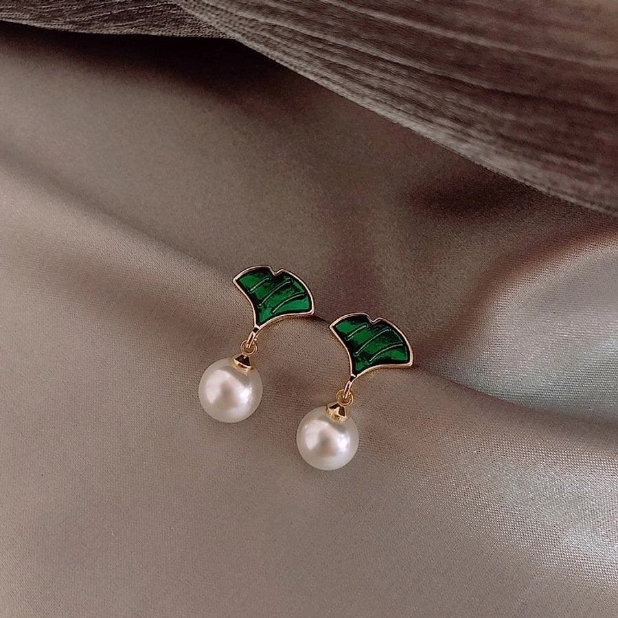 Green Rhinestones earrings