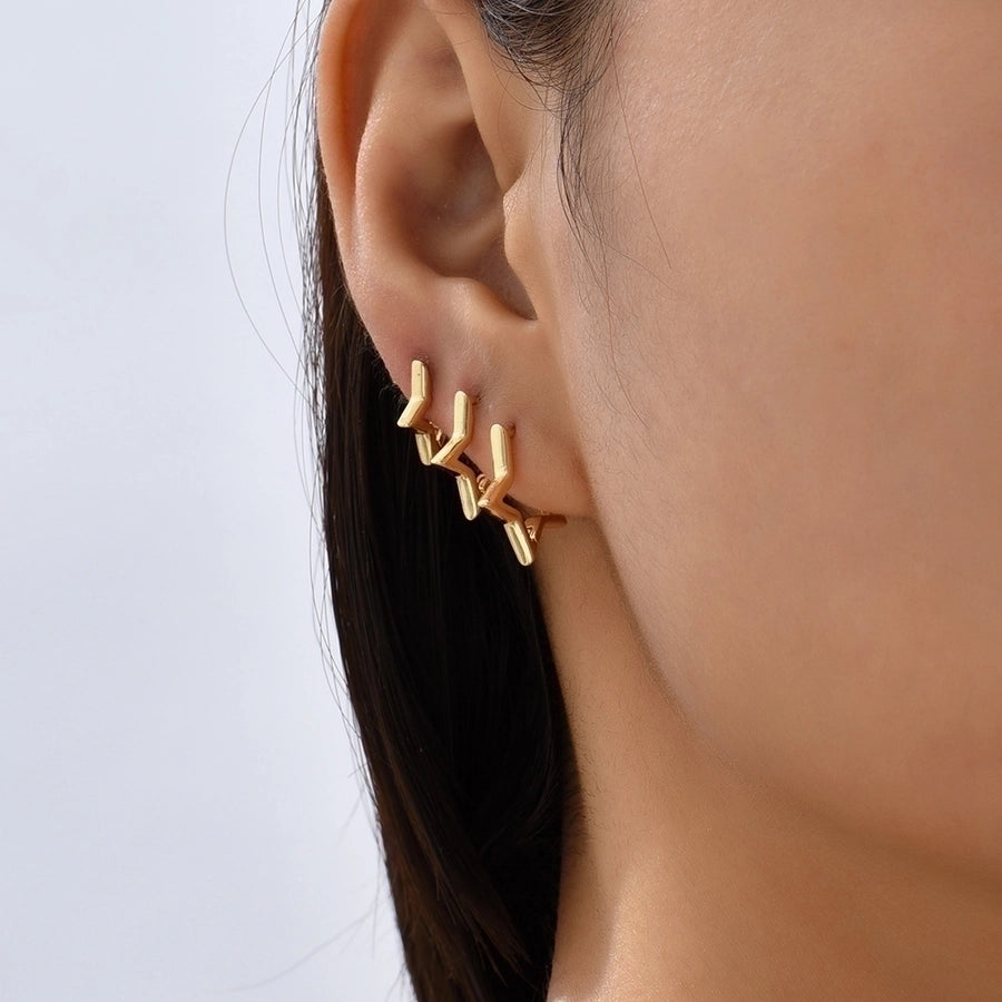 Shape Hoop Earings-1 pair