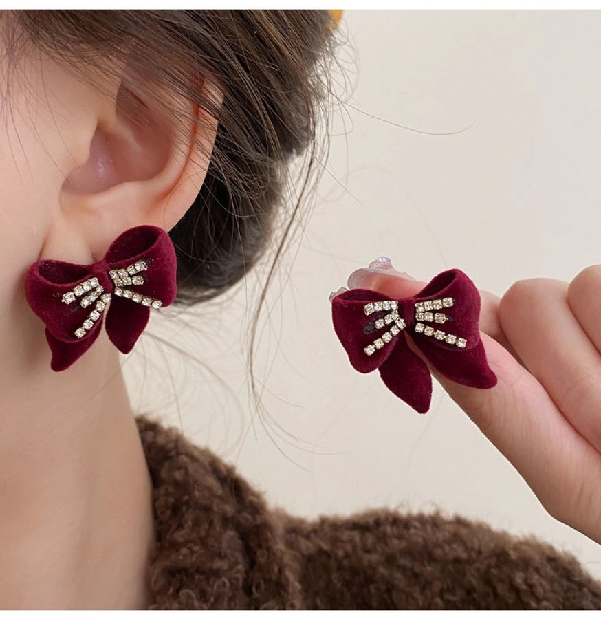 Bow Knot Alloy Ear Studs