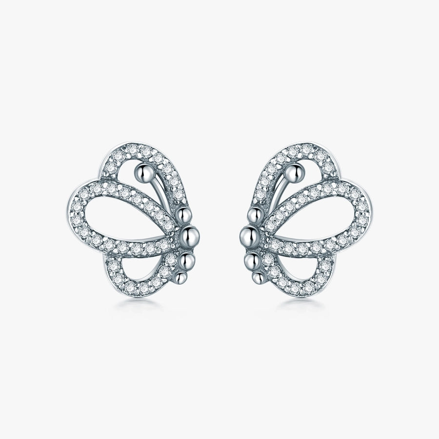 Butterfly Ear Studs(Sterling Silver)