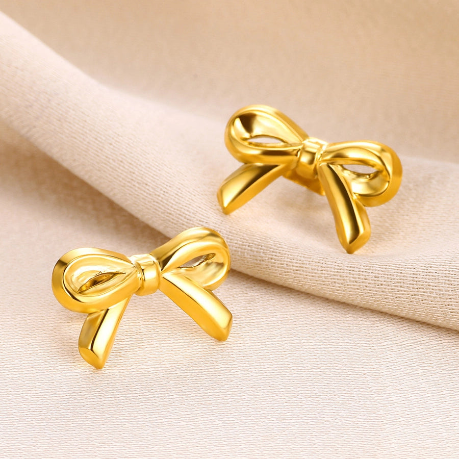 Bow Stainless Steel Ear Studs