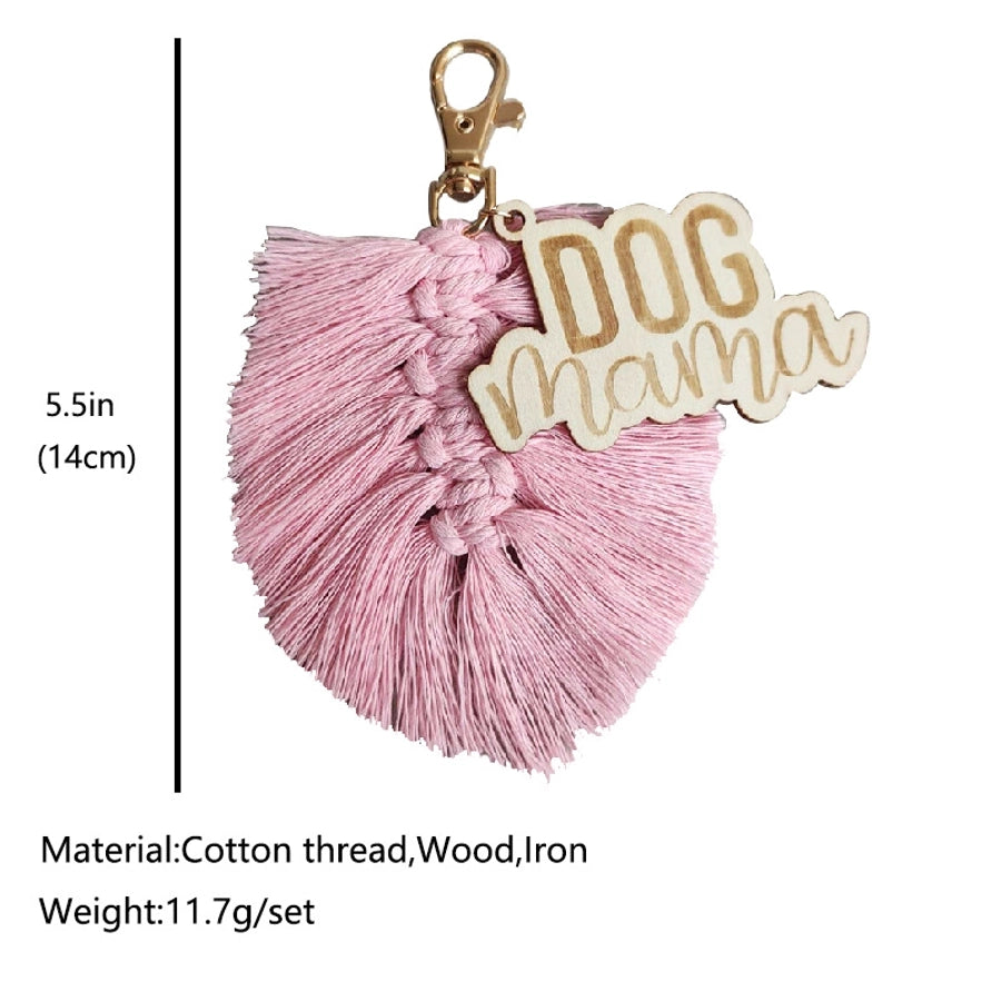 Dog Mama Tassel keychain