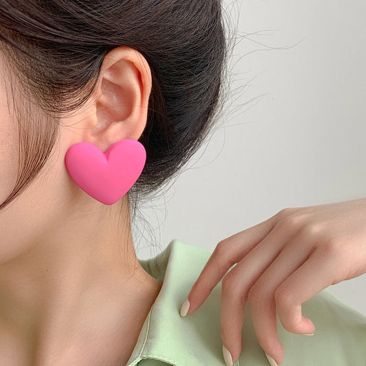 Heart ear studs