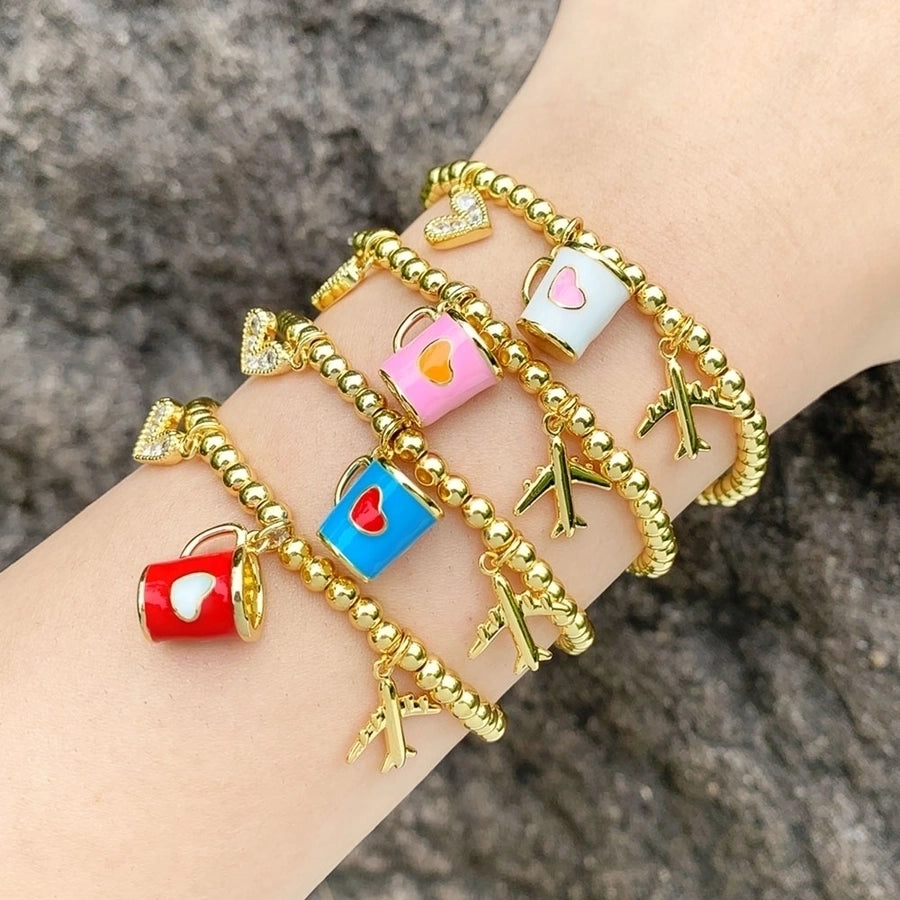 Cup heart  bead bracelet