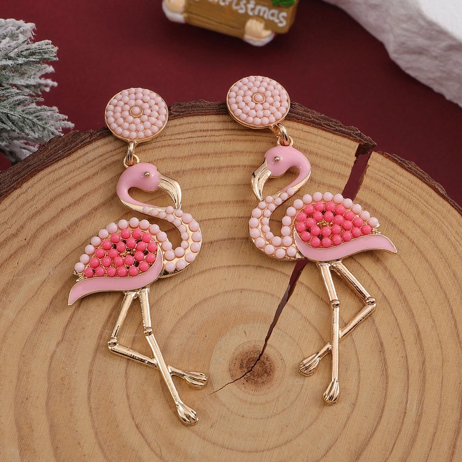 Pink Holiday Earrings