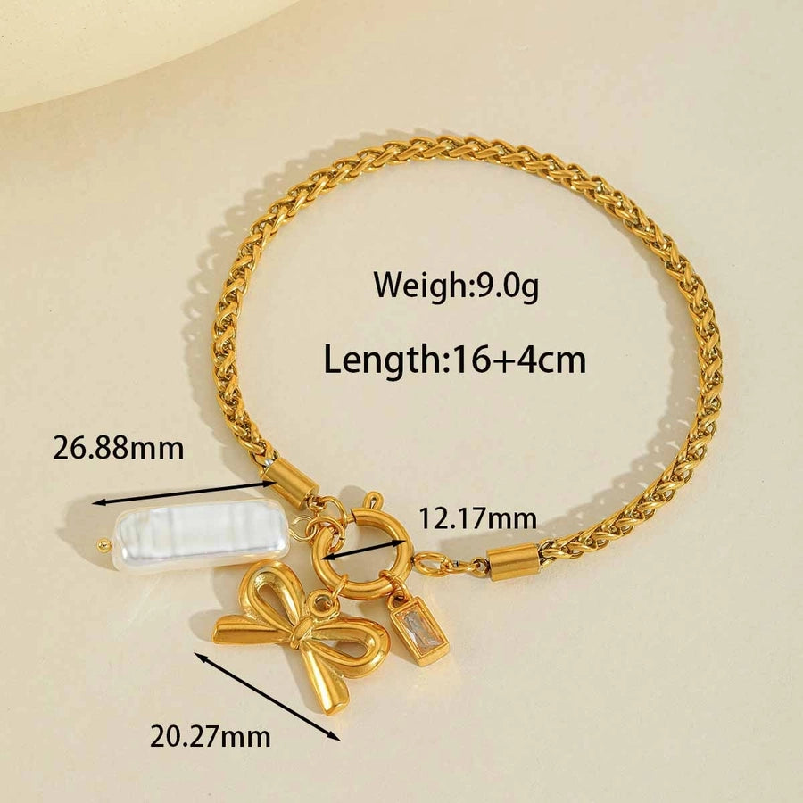 Bow Chain Bracelet (18K Gold Plated)