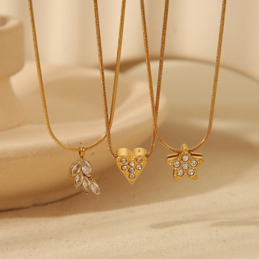 Zircon Hearts and Stars (18K Gold Plated)